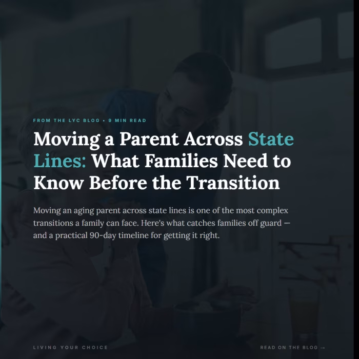 Moving a Parent Across State Lines: What Families Need to Know Before the Transition
